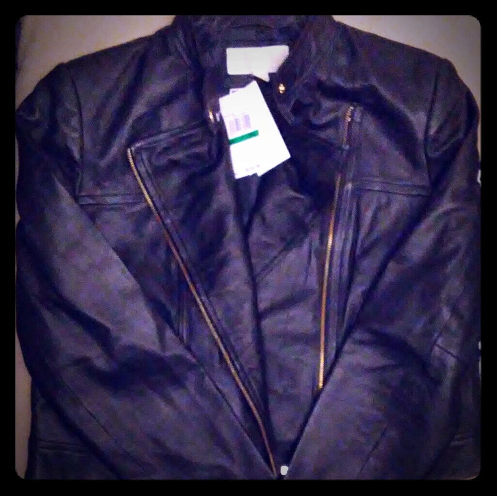 michael kors leather jacket